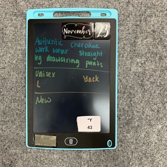 Cherokee Scrub Pant Mens L Large Black Drawstring Waist Straight Workwear Cargo - Picture 10 of 13